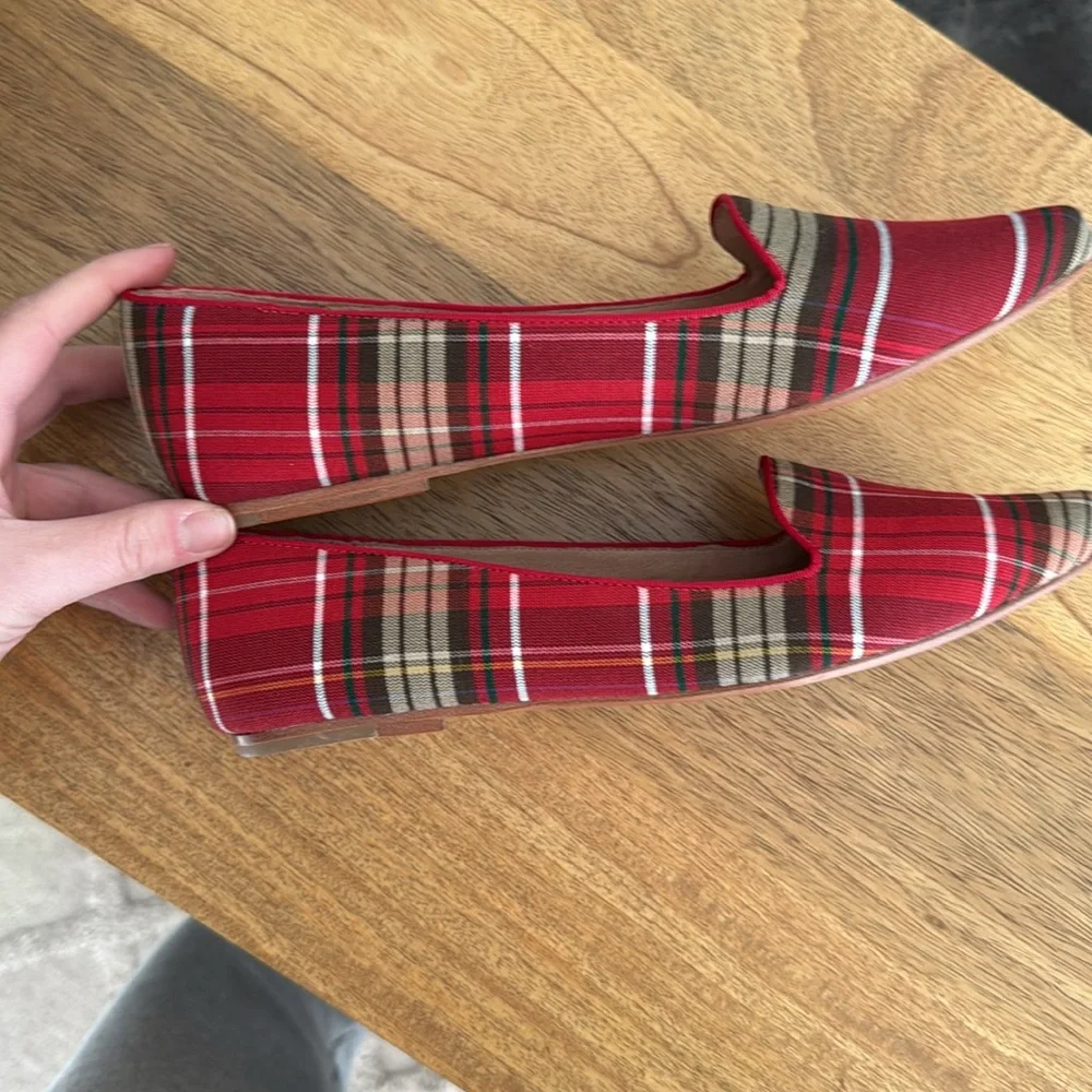 Joie FINAL New Daydreaming Plaid Flat Shoe 40 - Picture 8 of 12
